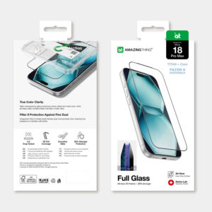 AmazingThing Titan +Care Full Glass grūdintas stiklas, skirtas iPhone 18 Pro Max, su montavimo rėmeliu - Image 7