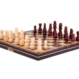Rinkinys 3in1 medinis žaidimas Šachmatai Šaškės Nardai dvipusė lenta GR0692 - Image 6