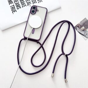 iPhone 17 dėklas su dirželiu per petį, suderinamas su MagSafe – juodas - Image 2