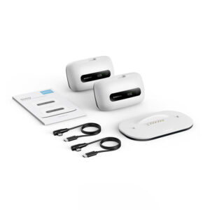 BoboVR BM60-2 6500 mAh baterija, skirta BoboVR M3 Pro+ ir BoboVR M3, 2 vnt. su įkrovimo stotele – balta - Image 6