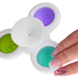 Jutiminio lavinimo vonios žaislas „Fidget Spinner“ su siurbtuku, 3 vnt. ZA5340 - Image 5