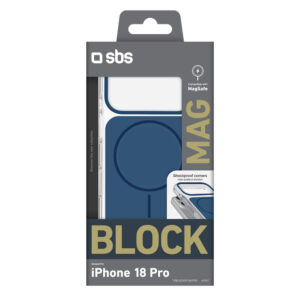 SBS Block dėklas, skirtas iPhone 18 Pro, suderinamas su MagSafe – Mėlynas - Image 2