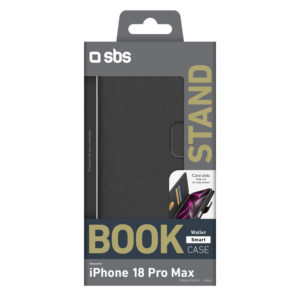 SBS Wallet Smart dėklas, skirtas iPhone 18 Pro Max, su pinigine ir stovu – juodas - Image 2