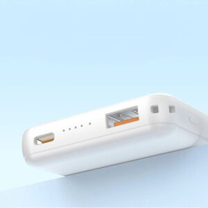 Magnetinis išorinis akumuliatorius (powerbank) Dudao K14S+ 10000mAh 22.5W USB-A + USB-C suderinamas su MagSafe su stovu - baltas - Image 4
