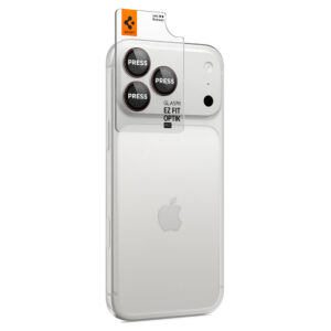 Spigen Optik Pro GLAS.TR EZ FIT 2 vnt. grūdinto stiklo kameros apsauginis stikliukas, skirtas iPhone 18 Pro / 18 Pro Max – tamsiai vyšninė - Image 5