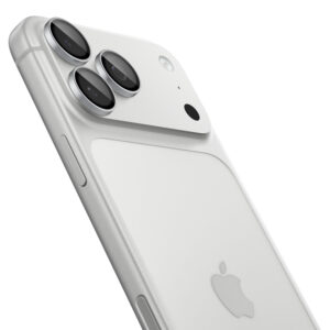 Spigen Optik Pro GLAS.TR EZ FIT 2 vnt. grūdinto stiklo kameros apsauginis stikliukas, skirtas iPhone 18 Pro / 18 Pro Max – sidabrinis