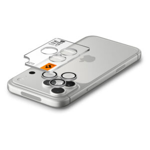 Spigen Optik Pro GLAS.TR EZ FIT 2 vnt. grūdinto stiklo kameros apsauginis stikliukas, skirtas iPhone 18 Pro / 18 Pro Max – sidabrinis - Image 4
