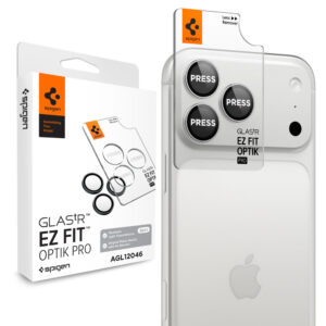 Spigen Optik Pro GLAS.TR EZ FIT 2 vnt. grūdinto stiklo kameros apsauginis stikliukas, skirtas iPhone 18 Pro / 18 Pro Max – sidabrinis - Image 6