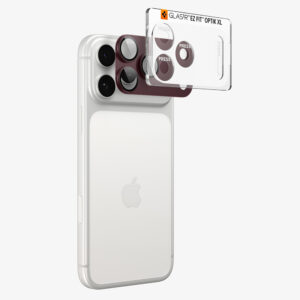 Spigen Optik Pro XL GLAS.TR EZ FIT grūdintas stiklas, skirtas iPhone 18 Pro Max – tamsiai vyšninė - Image 2
