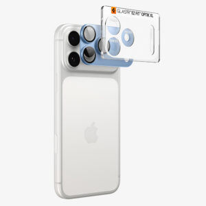 Spigen Optik Pro XL GLAS.TR EZ FIT grūdinto stiklo kameros apsauga, skirta iPhone 18 Pro Max – šviesiai mėlyna - Image 5