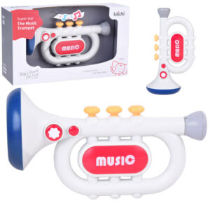 Interaktyvus trimitas vaikams, 3 grojimo režimai, muzikos instrumentas ZA5446