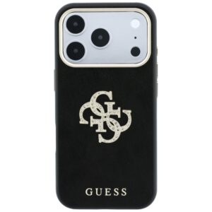 Guess Smooth & Big Strass Logo dėklas, skirtas iPhone 18 Pro / 17 Pro – Juodas - Image 3