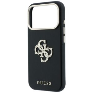 Guess Smooth & Big Strass Logo dėklas, skirtas iPhone 18 Pro / 17 Pro – Juodas - Image 6