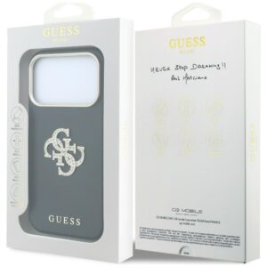 Guess Smooth & Big Strass Logo dėklas, skirtas iPhone 18 Pro / 17 Pro – Juodas - Image 8