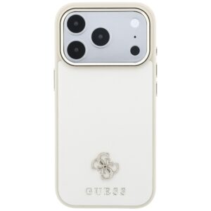 Guess Saffiano Small 4G & Classic Logo MagSafe dėklas, skirtas iPhone 18 Pro / 17 Pro – smėlio spalvos - Image 3