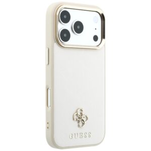 Guess Saffiano Small 4G & Classic Logo MagSafe dėklas, skirtas iPhone 18 Pro / 17 Pro – smėlio spalvos - Image 4