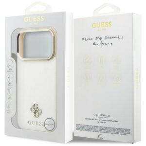 Guess Saffiano Small 4G & Classic Logo MagSafe dėklas, skirtas iPhone 18 Pro / 17 Pro – smėlio spalvos - Image 8