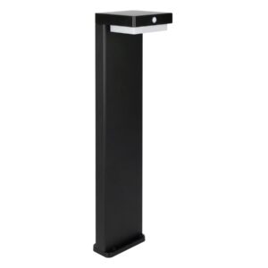 Lauko šviestuvas su saulės panele ir judesio jutikliu SUNTIS, įsmeigiamas, 220lm, 3000K, 2Ah, IP54, USB-C