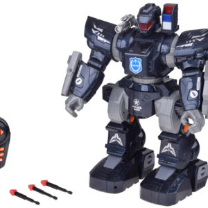 Nuotoliniu būdu valdomas POLICIJOS ROBOTAS – vaikšto, šoka, šaudo ir šviečia RC0731 - Image 2