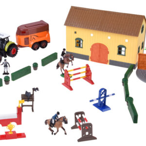 HORSE FARM Traktorius su priekaba + figūrėlės JODINĖJIMO MOKYKLA ZA6276 - Image 3