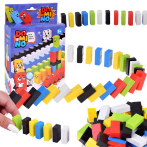 Domino rinkinys vaikams 100 dalių spalvingos kaladėlės lavinamasis konstruktorius ZA6290