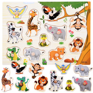 JUNGLE medinė dėlionė su rankenėlėmis – 11 detalių ZA6417