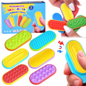 Magnetiniai sensoriniai fidget slankikliai, 6 tekstūrinių žaislų rinkinys ZA6422
