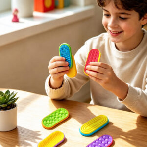 Magnetiniai sensoriniai fidget slankikliai, 6 tekstūrinių žaislų rinkinys ZA6422 - Image 5