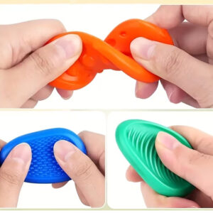 Silikoniniai sensoriniai nerimo akmenukai, fidget žaislai, 6 tekstūrų rinkinys ZA6423 - Image 5