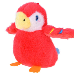 Pliušinė papūga Rubinowy Rico su cypuku, pakabukas 13 cm ZA6426 - Image 3