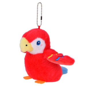 Pliušinė papūga Rubinowy Rico su cypuku, pakabukas 13 cm ZA6426 - Image 5