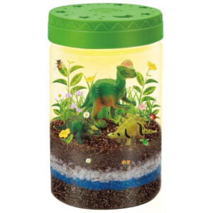 Šviečiantis DINOSAUR GARDEN 3-in-1 terariumas, lempa, „pasidaryk pats“ augalų auginimo rinkinys ZA6567 - Image 2