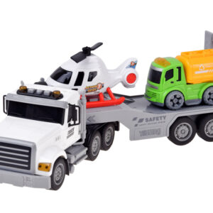 Autovežis Sraigtasparnis Savivartis Betono maišyklė TRANSPORTO PRIEMONIŲ RINKINYS + kelio priedai ZA6597 - Image 2