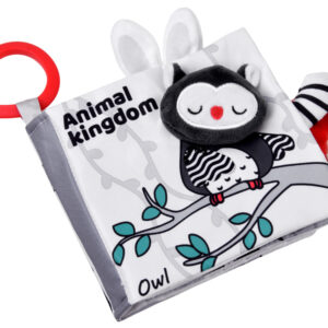 Kontrastinga sensorinė knygelė ANIMALS su iškiliais elementais ir čežančiomis detalėmis ZA6599 - Image 2