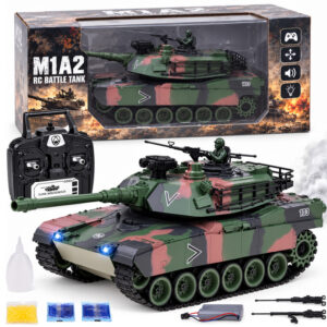 Nuotoliniu būdu valdomas RC Abrams M1A1 tankas su dūmais, garsu ir šviesomis 45 cm RC0770