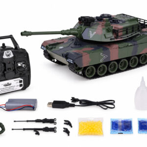 Nuotoliniu būdu valdomas RC Abrams M1A1 tankas su dūmais, garsu ir šviesomis 45 cm RC0770 - Image 2