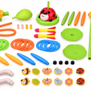 5-in-1 Ladybug sporto rinkinys – šokdynė, raketos, žiedai, nuotolinio valdymo pultas SP0885 - Image 3