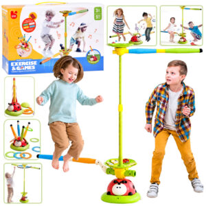5-in-1 Ladybug sporto rinkinys – šokdynė, raketos, žiedai, nuotolinio valdymo pultas SP0885