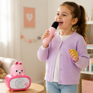 Interaktyvus „Bluetooth“ karaokės mikrofonas-kolonėlė „Bunny“ Music IN0193 - Image 6