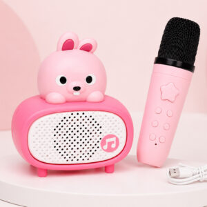 Interaktyvus „Bluetooth“ karaokės mikrofonas-kolonėlė „Bunny“ Music IN0193 - Image 7