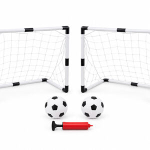 Futbolo rinkinys vaikams 2 vartai 95 cm 2 minkšti kamuoliai pompa SP0886 - Image 8