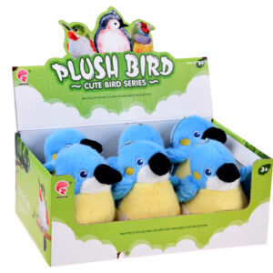 Mėlynas pliušinis paukštis Felek su cypuku ir pakabuku, 13 cm ZA6426 - Image 8