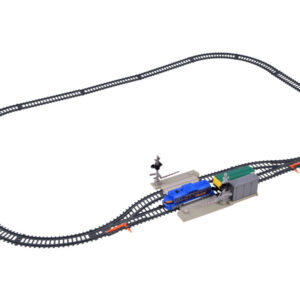 Elektrinis traukinio rinkinys 335 cm bėgiai geležinkelio pervaža užtvaros šviesos RC078 - Image 2