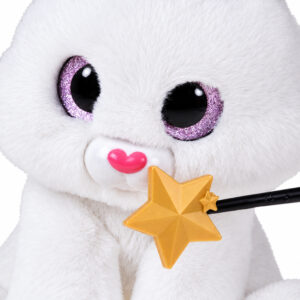 Interaktyvus baltas pliušinis triušis 30 cm šokantis, šviečiantis, muzikinis su stebuklinga lazdele ZA6329 - Image 5