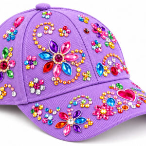LAVENDER beisbolo kepuraitė dekoravimui + „pasidaryk pats“ deimantiniai lipdukai ZA6338 - Image 2