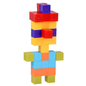 Magnetinės kaladėlės – SPALVINGI konstravimo kubeliai KALADĖLĖS 96vnt. ZA6343 - Image 2
