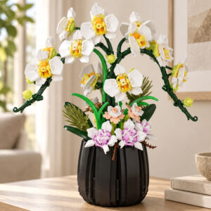 ORCHIDĖJA VAZONE konstravimo kaladėlės - Orchidėjos žiedai 1014+elementų ZA6378 - Image 7