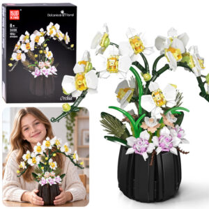 ORCHIDĖJA VAZONE konstravimo kaladėlės - Orchidėjos žiedai 1014+elementų ZA6378