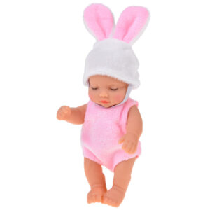 Mini lėlė zuikutis 11 cm su judančiomis rankomis, kojomis ir galva ZA6454 - Image 2