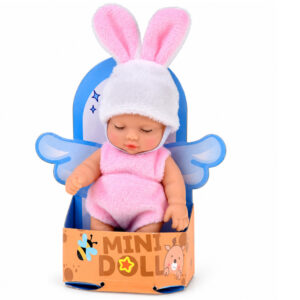 Mini lėlė zuikutis 11 cm su judančiomis rankomis, kojomis ir galva ZA6454 - Image 7
